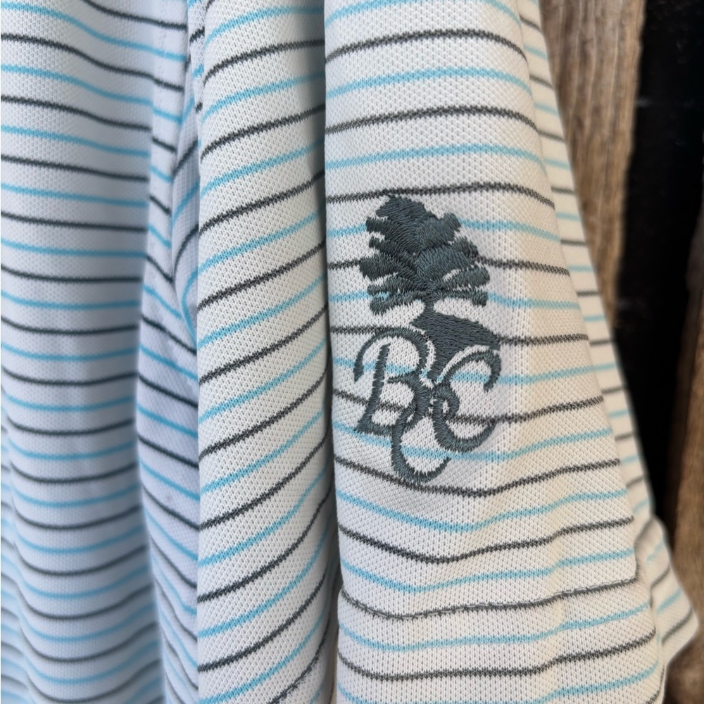 Peter Millar Summer Comfort Polo Shirt Men L Striped Golf Performance Resort - Picture 4 of 6